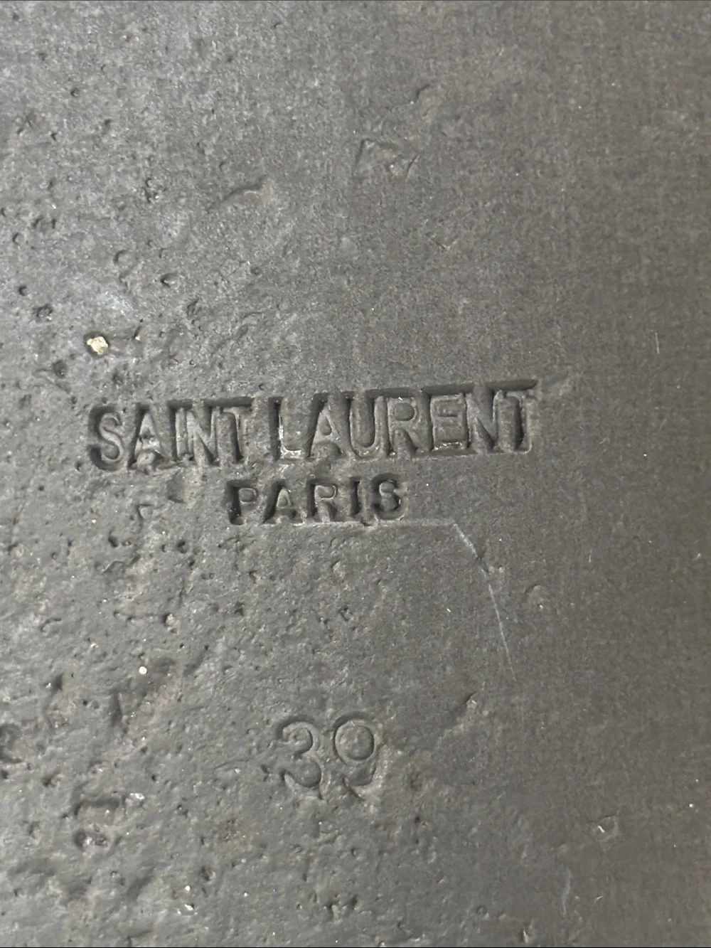 Saint Laurent Black Quilted YSL Logo Slide Sandals